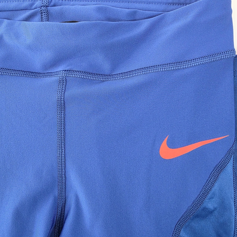 Nike Running  Tights Blue with Orange Swoosh Size Small Florida GATOR Color Way - Picture 5 of 11